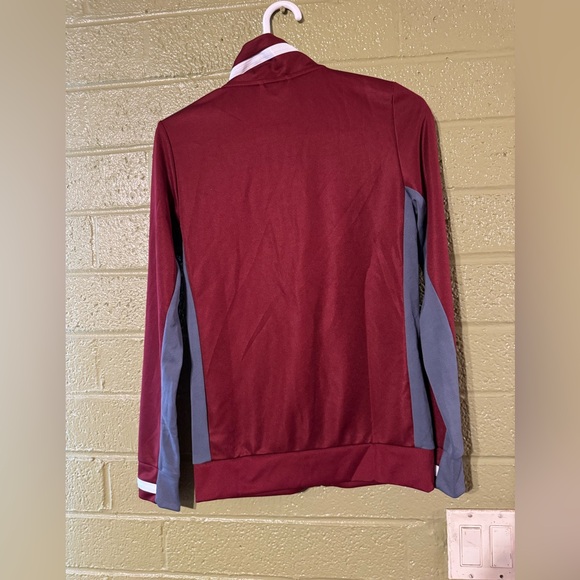 Adidas Burgundy and Gray Zip Jacket - Picture 2 of 2